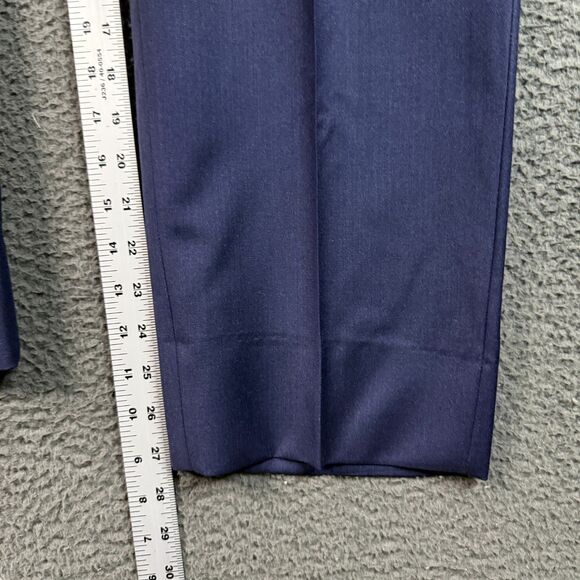 Paul Stuart Pants Mens 36x28 Blue Straight Fit Dress Slacks Wool Formal - Picture 9 of 12